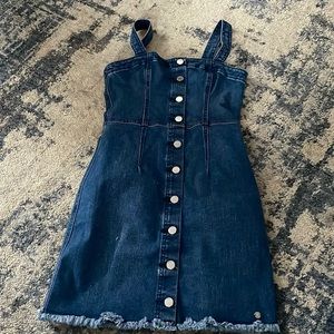 button down jean dress